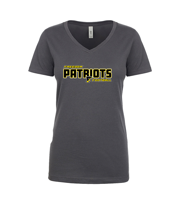 Freedom HS Football Bold - Womens Vneck