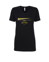 Galesburg HS Boys Basketball Cut - Womens Vneck