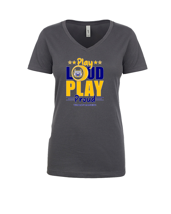 Gallego Intermediate MS Band Play Loud - Womens Vneck