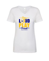 Gallego Intermediate MS Band Play Loud - Womens Vneck
