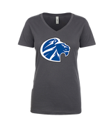 Goddard HS Football Logo Lion Head - Womens Vneck