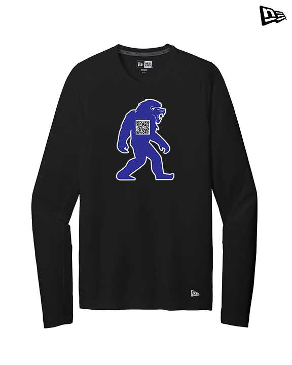 Goddard HS Powerlifting Silhouette Logo - New Era Performance Long Sleeve