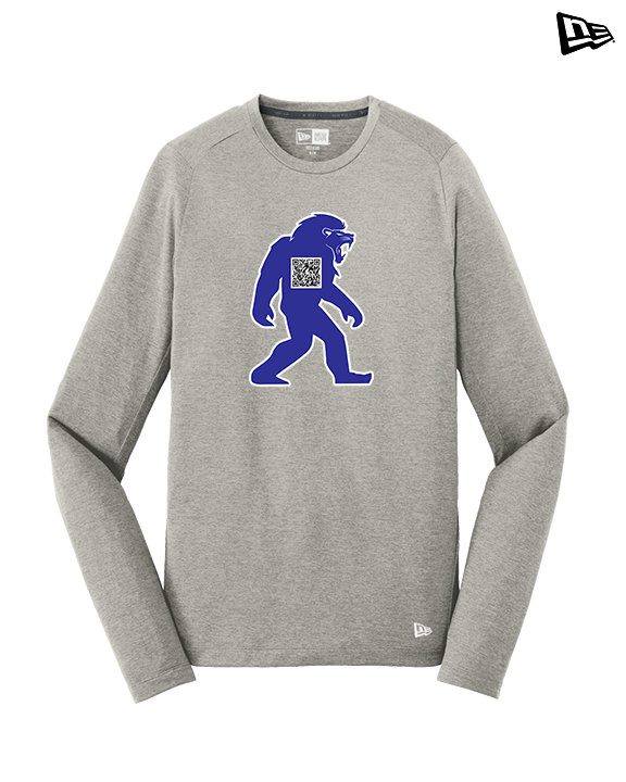 Goddard HS Powerlifting Silhouette Logo - New Era Performance Long Sleeve