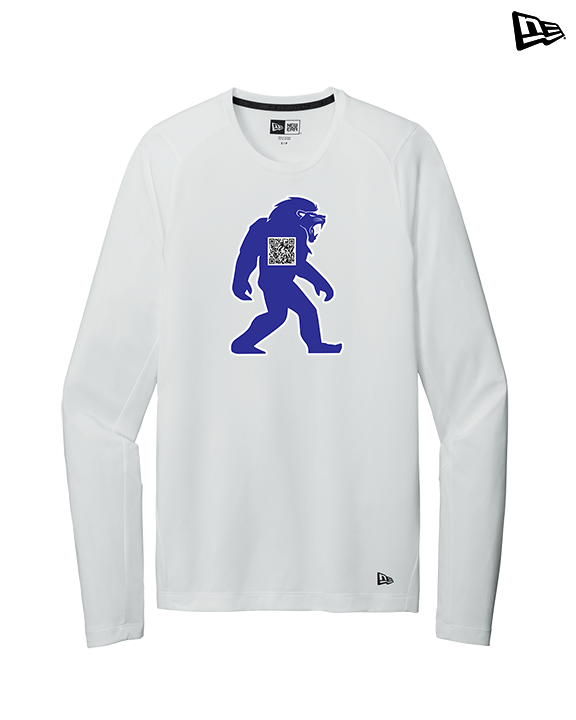 Goddard HS Powerlifting Silhouette Logo - New Era Performance Long Sleeve