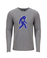 Goddard HS Powerlifting Silhouette Logo - Tri-Blend Long Sleeve