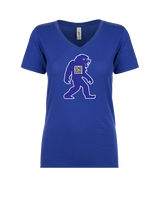 Goddard HS Powerlifting Silhouette Logo - Womens Vneck