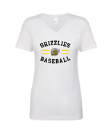 Godinez Fundamental HS Baseball Curve - Womens Vneck