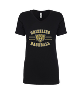 Golden Valley HS Baseball Curve - Womens Vneck