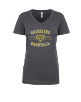 Golden Valley HS Baseball Curve - Womens Vneck