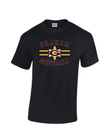 Graham HS Girls Softball Curve - Cotton T-Shirt