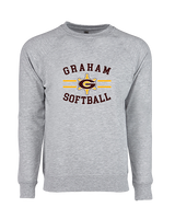 Graham HS Girls Softball Curve - Crewneck Sweatshirt