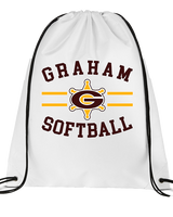 Graham HS Girls Softball Curve - Drawstring Bag