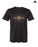 Graham HS Girls Softball Curve - Mens Adidas Performance Shirt