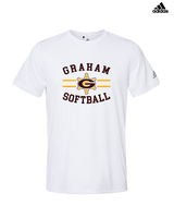 Graham HS Girls Softball Curve - Mens Adidas Performance Shirt