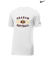 Graham HS Girls Softball Curve - Mens Nike Cotton Poly Tee