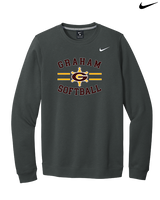 Graham HS Girls Softball Curve - Mens Nike Crewneck