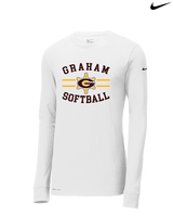 Graham HS Girls Softball Curve - Mens Nike Longsleeve