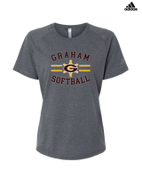 Graham HS Girls Softball Curve - Womens Adidas Performance Shirt
