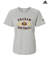 Graham HS Girls Softball Curve - Womens Adidas Performance Shirt
