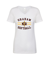 Graham HS Girls Softball Curve - Womens Vneck