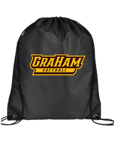 Graham HS Girls Softball Main Logo - Drawstring Bag