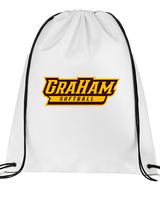 Graham HS Girls Softball Main Logo - Drawstring Bag