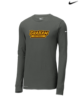 Graham HS Girls Softball Main Logo - Mens Nike Longsleeve