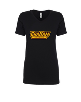 Graham HS Girls Softball Main Logo - Womens Vneck