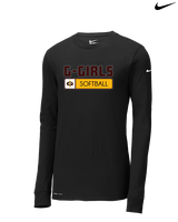 Graham HS Girls Softball Pennant - Mens Nike Longsleeve