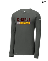 Graham HS Girls Softball Pennant - Mens Nike Longsleeve