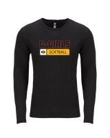 Graham HS Girls Softball Pennant - Tri-Blend Long Sleeve