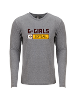 Graham HS Girls Softball Pennant - Tri-Blend Long Sleeve