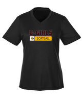 Graham HS Girls Softball Pennant - Womens Performance Shirt