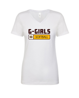 Graham HS Girls Softball Pennant - Womens Vneck