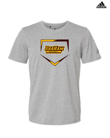 Graham HS Girls Softball Plate - Mens Adidas Performance Shirt