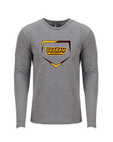 Graham HS Girls Softball Plate - Tri-Blend Long Sleeve