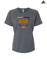 Graham HS Girls Softball Plate - Womens Adidas Performance Shirt