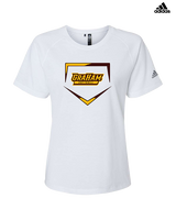 Graham HS Girls Softball Plate - Womens Adidas Performance Shirt