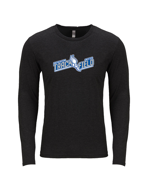 Hamilton Southeastern HS Track & Field Custom Logo - Tri-Blend Long Sleeve