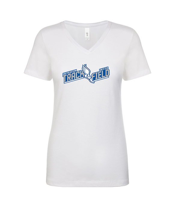 Hamilton Southeastern HS Track & Field Custom Logo - Womens Vneck