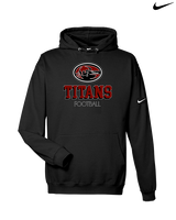 Gunn HS Football Shadow - Nike Club Fleece Hoodie
