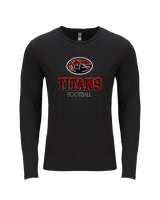 Gunn HS Football Shadow - Tri-Blend Long Sleeve
