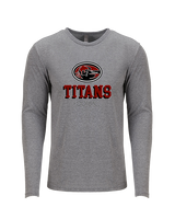 Gunn HS Football Shadow - Tri-Blend Long Sleeve