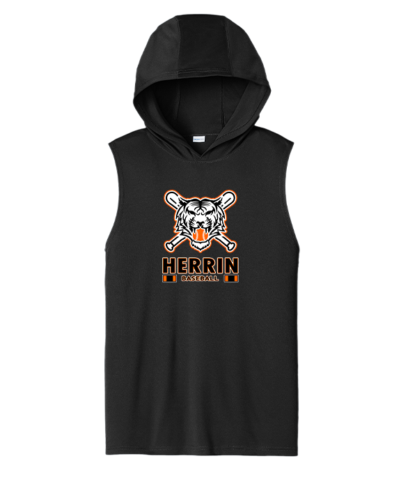 Herrin Jr HS Baseball Stacked - Sport-Tek Competitor Sleeveless Hoodie