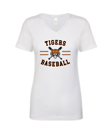 Herrin Jr HS Baseball Curve - Womens Vneck