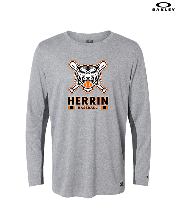 Herrin Jr HS Baseball Stacked - Mens Oakley Longsleeve