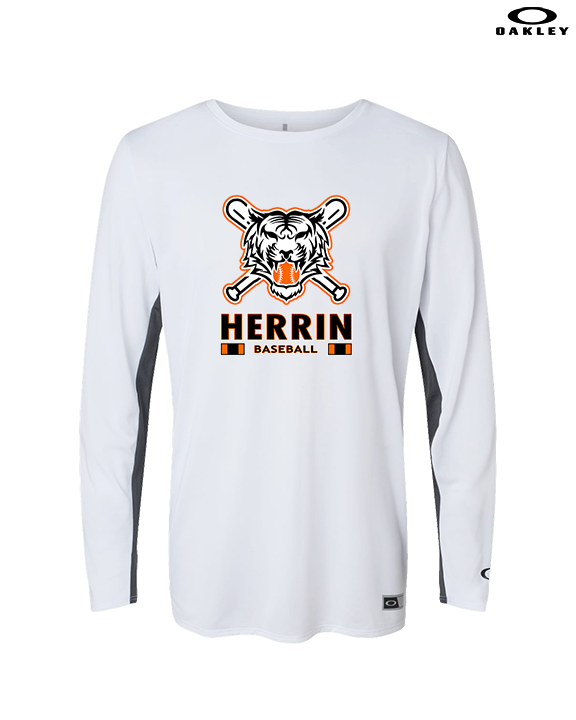 Herrin Jr HS Baseball Stacked - Mens Oakley Longsleeve
