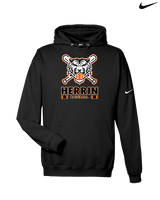 Herrin Jr HS Baseball Stacked - Nike Club Fleece Hoodie