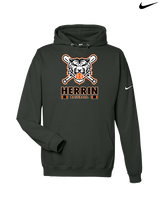 Herrin Jr HS Baseball Stacked - Nike Club Fleece Hoodie