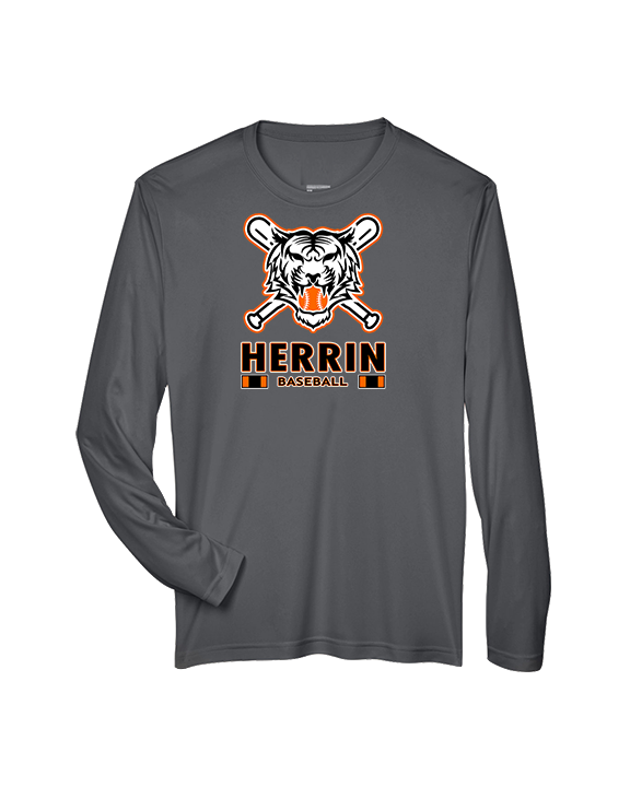 Herrin Jr HS Baseball Stacked - Performance Longsleeve